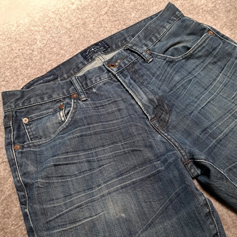 Lucky Brand Mens Premium Italian Denim 211 Original Straight Jeans - Size 31/30